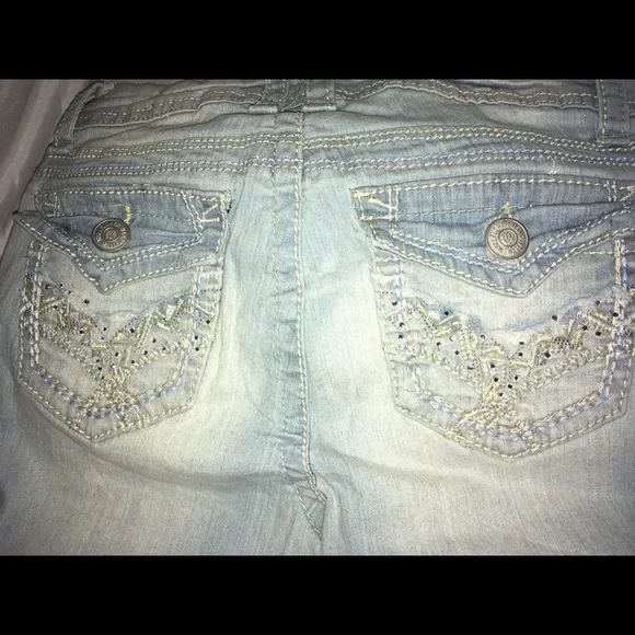 Knee length denim stretch shorts - Picture 5 of 6